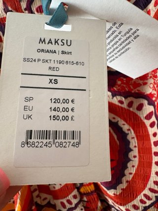 Falda Massimo Dutti Estampada Talla S