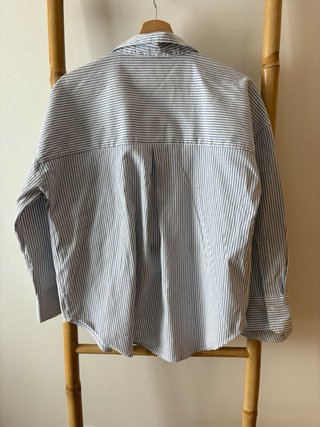 Camisa Zara Rayas Azul y Blanco