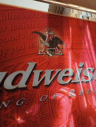 Espejo Budweiser Vintage Colección