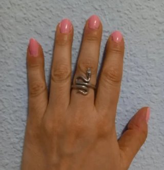 Anillo Serpiente Plata Ajustable