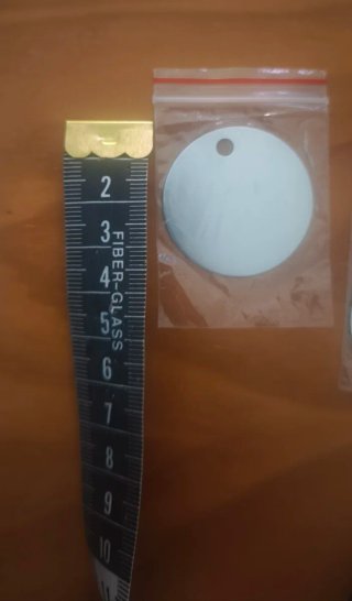 Lote 20 placas redondas aluminio para grabar