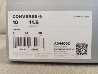 ZAPATILLAS CONVERSE WEAPON MID OG Negras (T:44)