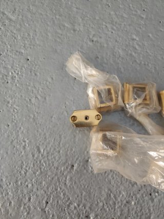 Embellecedores Tubo Cuadrado Dorado