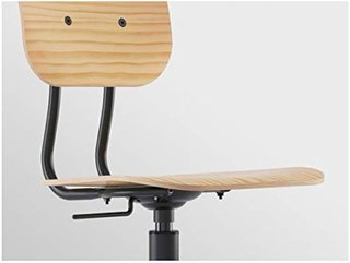 Silla giratoria KULLABERG pino y negro