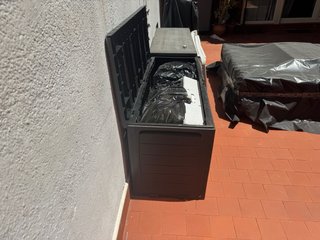 Baúl Almacenaje Terraza Exterior Negro