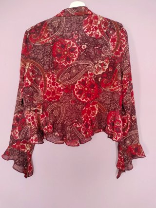 Blusa volantes Boho fluida paysley y2k talla L