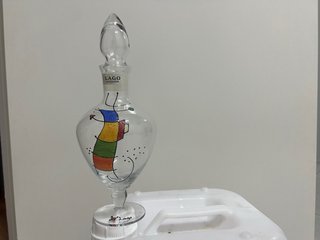 Set de copas y licorera artesanal Lago