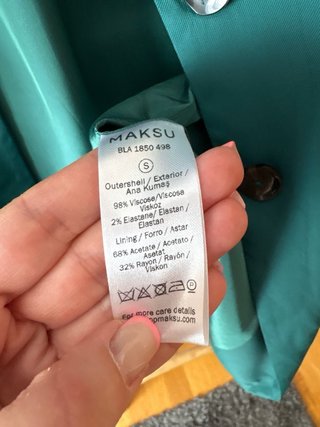Blazer Maksu Verde Azulado