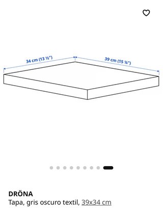 5 Tapas Cajas DRÖNA IKEA Gris Oscuro