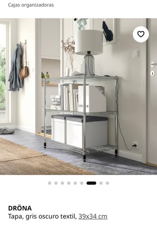 5 Tapas Cajas DRÖNA IKEA Gris Oscuro