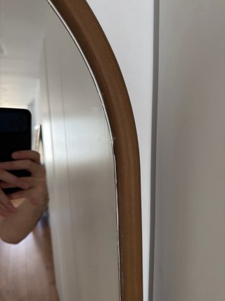 Espejo de pie de madera