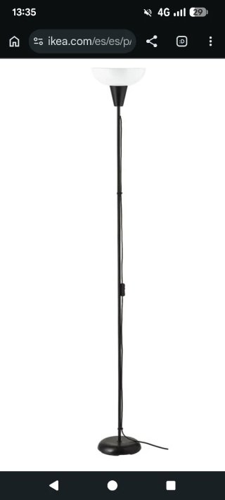 Lámpara de pie Ikea negra