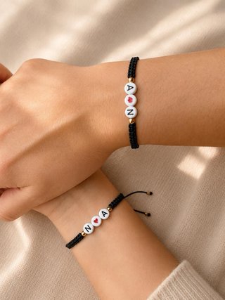 Pulsera personalizada con letras para pareja
