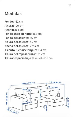 Sofá modular Ikea ESKILSTUNA gris