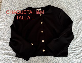 Chaqueta H&M Talla L Negra