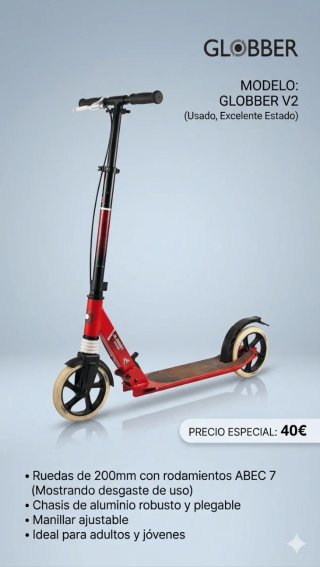 Patín Globber V2 Usado Excelente Estado