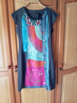 Vestido Desigual Patchwork Multicolor