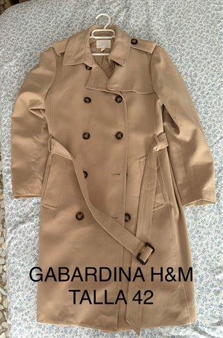 Gabardina H&M Talla 42 Mujer Beige