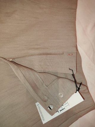 Pantaloni Stradivarius vita alta beige