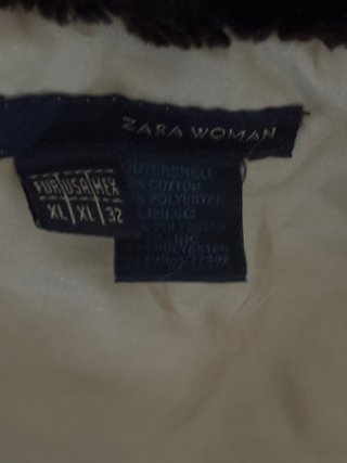 Gabardina Zara Camel con Pelo Talla M