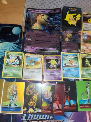 Lote cartas Pokémon tcg y fundas