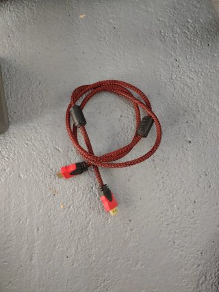 Cable HDMI Trenzado Rojo y Negro
