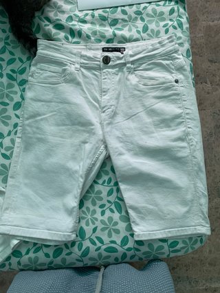 Pantalón corto vaquero blanco