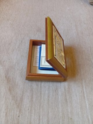 Joyero Madera y Plata Rosas
