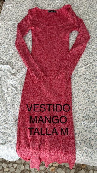 Vestido Mango Talla M Rosa