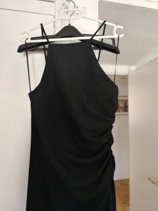 Vestido Sfera Negro Cuello Halter Con Etiquetas