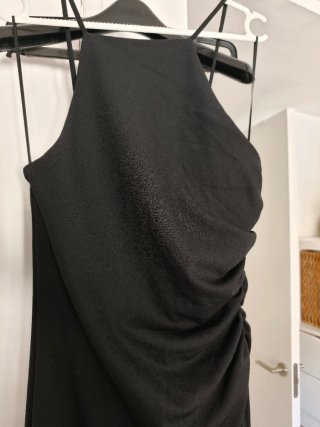 Vestido Sfera Negro Cuello Halter Con Etiquetas