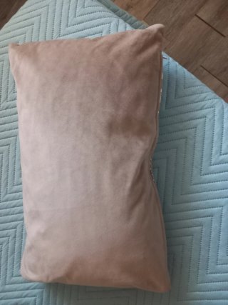2 Cojines Decorativos Beige y Turquesa