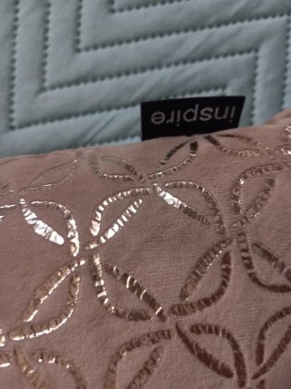 2 Cojines Decorativos Beige y Turquesa