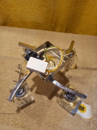 Lámpara de techo metal y cristal tallado