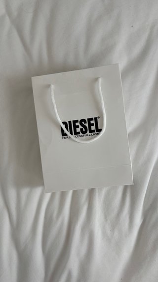 Cinturón Diesel Negro Hebilla Plateada 125cm