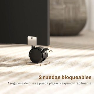 Mesa Plegable Cocina con Alas Abatibles Natural