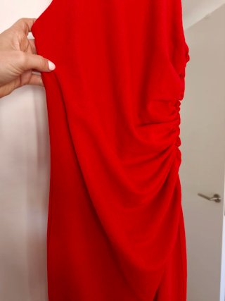 Vestido Sfera Rojo Cuello Halter Talla S