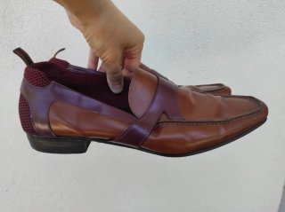 Miu Miu Scarpe Uomo Pelle Marrone Viola 43