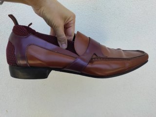 Miu Miu Scarpe Uomo Pelle Marrone Viola 43
