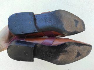 Miu Miu Scarpe Uomo Pelle Marrone Viola 43