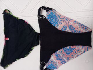Braguitas Bikini Talla L Estampado Paisley y Flora