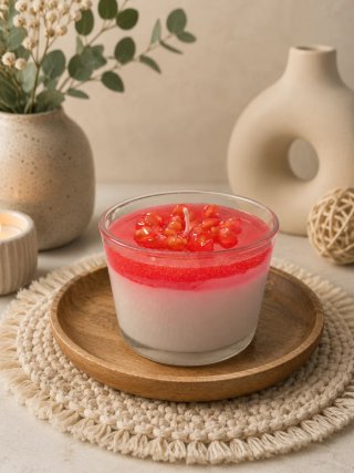 Vela aromática cristal con frutos rojos
