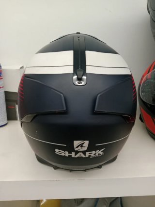 Casco Shark Spartan Negro/Blanco/Rojo