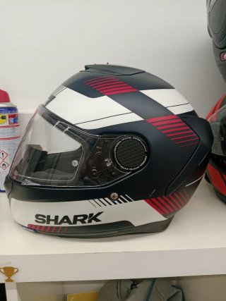 Casco Shark Spartan Negro/Blanco/Rojo