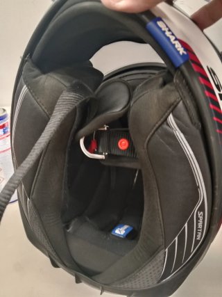 Casco Shark Spartan Negro/Blanco/Rojo