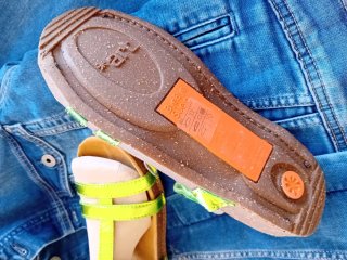 Sandalias Art Verde Lima Piel Talla 38