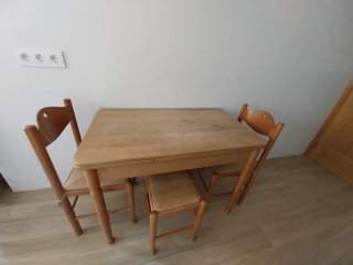 Mesa de madera 60x120 Dos alas extensible