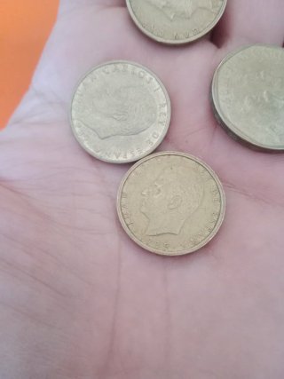 Lote 4 monedas antiguas pesetas España
