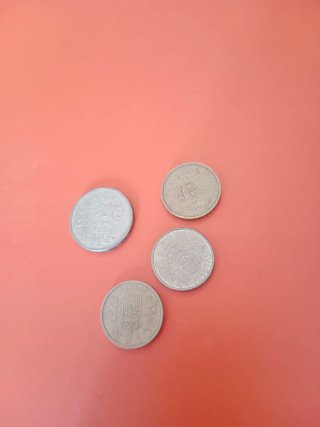 Lote 4 monedas antiguas pesetas España