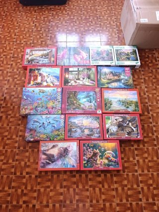 Lote 15 Puzzles 1000 y 500 piezas